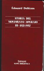 Storia del movimento operaio, vol. 3°