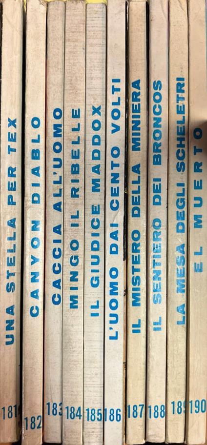 Lotto 10 fumetti Tex (da n° 181 a 190) - copertina