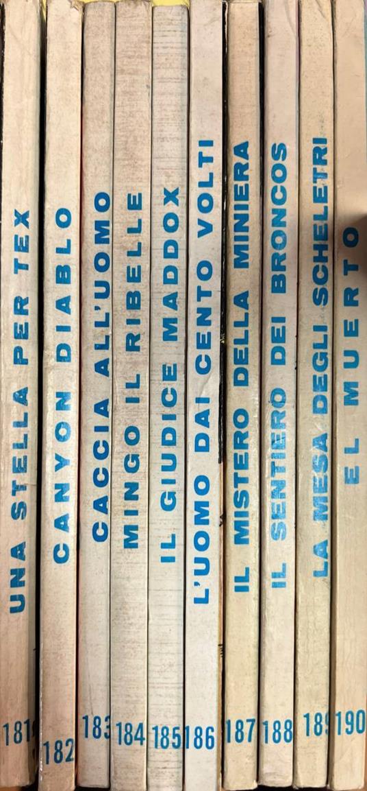 Lotto 10 fumetti Tex (da n° 181 a 190) - copertina