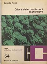 Critica delle costituzioni economiche