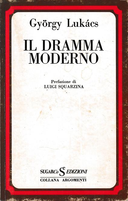 Il dramma moderno - György Lukács - copertina
