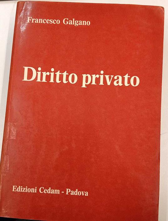 Diritto privato - Francesco Galgano - copertina