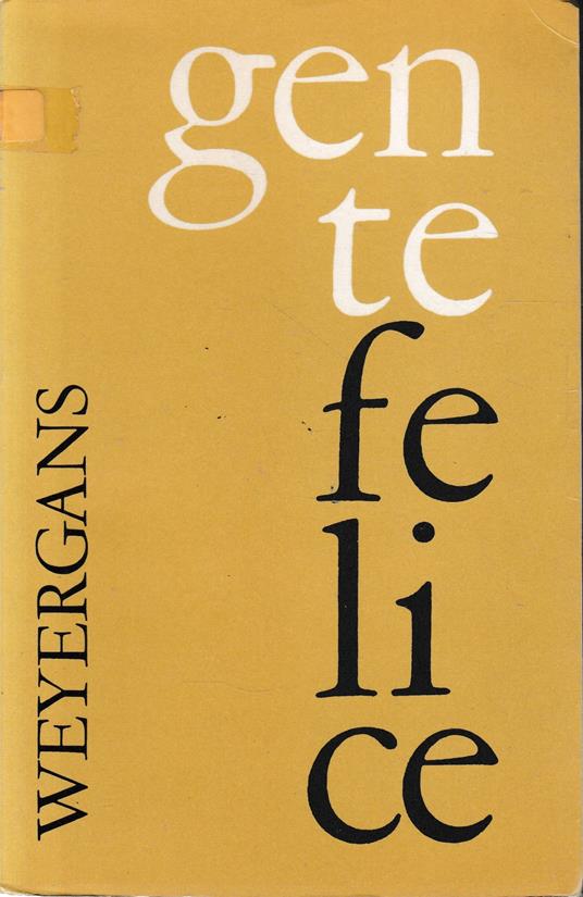 Gente felice - Franz Weyergans - copertina