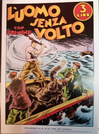 L' uomo senza volto con fulmine - copertina