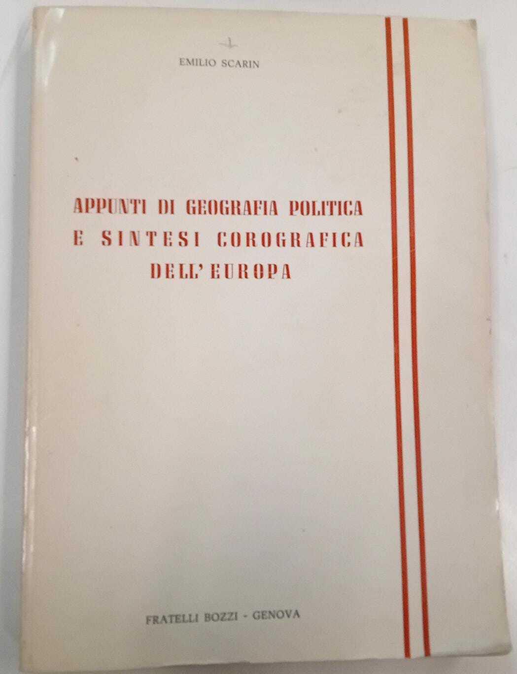 Appunti di geografia politica e sintesi corografica dell'Europa