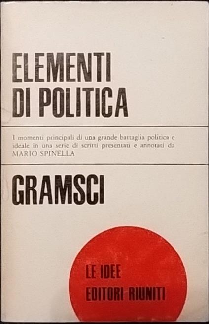 Elementi di politica - Antonio Gramsci - copertina