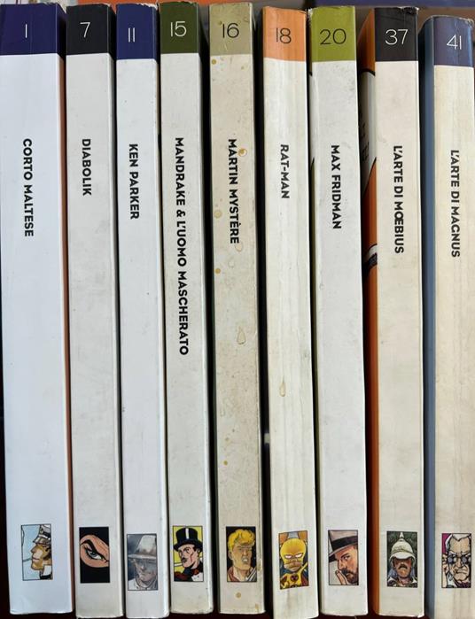 Lotto 9 fumetti "Classici del fumetto di Repubblica" (n° 1-7-11-15-16-18-20-37-41) - copertina