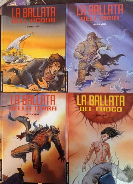 La ballata dell'acqua, dell'aria, della terra, e del fuoco. 4 Volumi - copertina