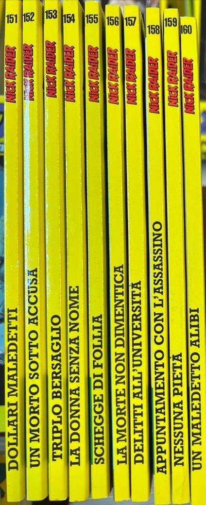 Lotto 10 fumetti Nick Raider (da n° 151 a 160) - copertina