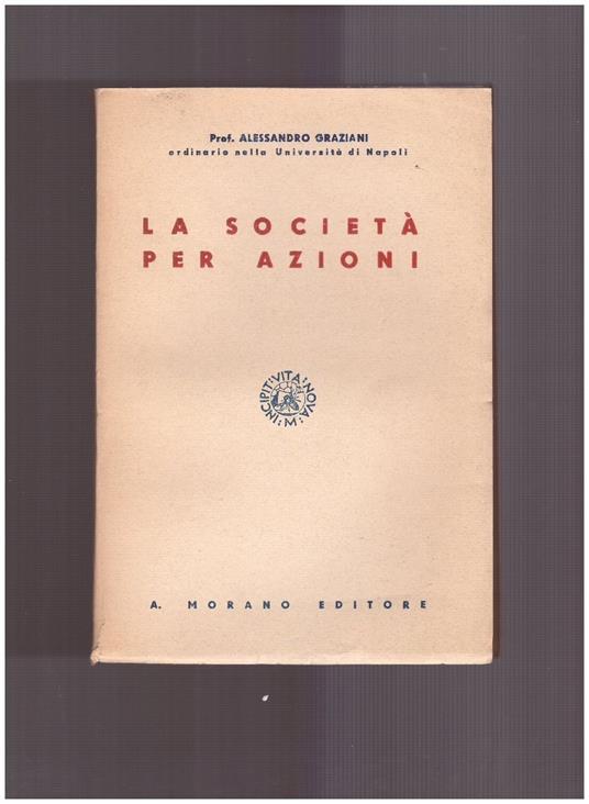 La Società per Azioni - Alessandro Graziani - copertina