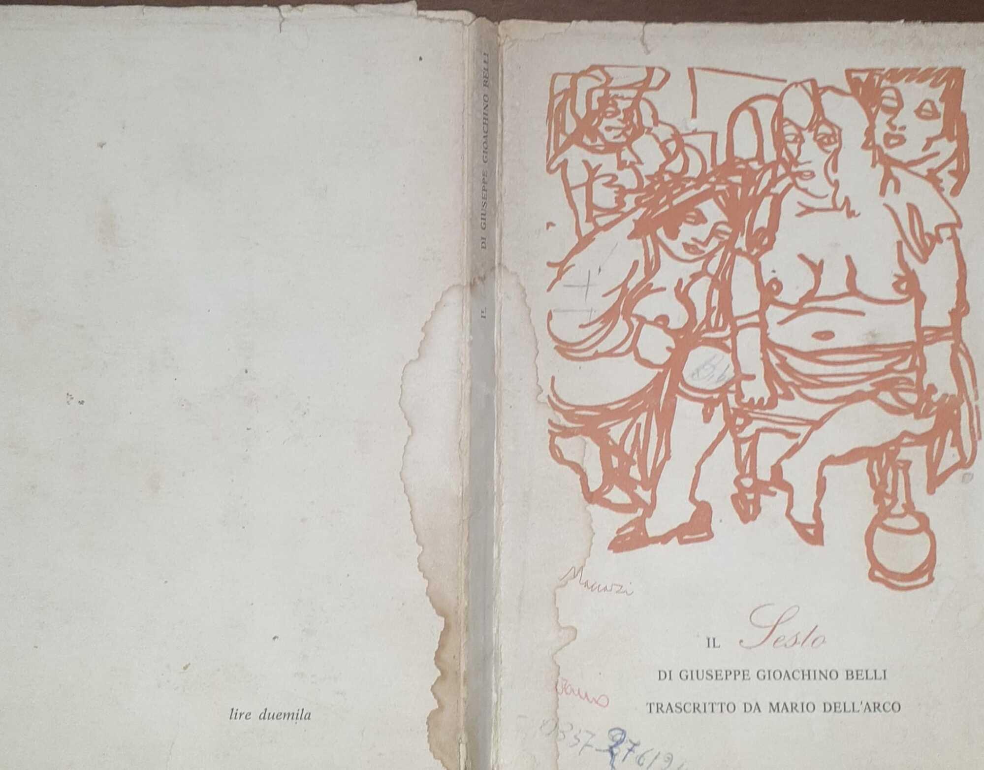 Il Sesto di Giuseppe Gioachino Belli. Trascritto da Mario Dell'Arco