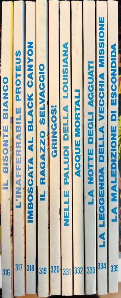 Lotto 10 fumetti Tex (da n° 316 a 320 e da n° 331 a 335) - copertina