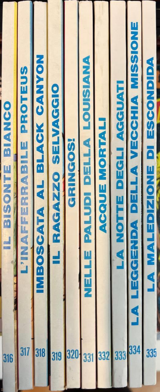 Lotto 10 fumetti Tex (da n° 316 a 320 e da n° 331 a 335) - copertina