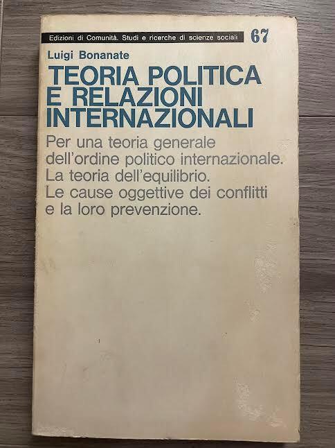 Teoria politica e relazioni internazionali - Luigi Bonanate - copertina