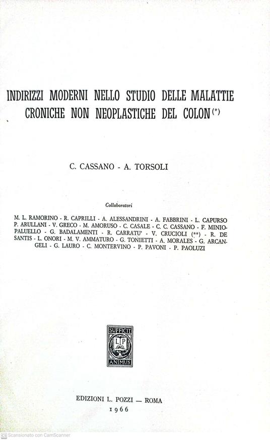 Indirizzi moderni nello studio delle malattie croniche non neoplastiche del colon - copertina