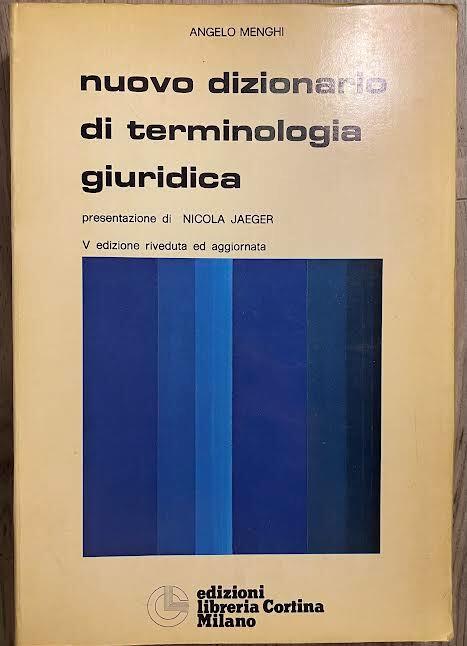 Nuovo dizionario di terminologia giuridica