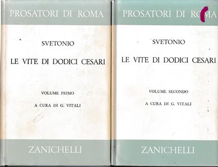 Le vite di dodici Cesari, due volumi - C. Tranquillo Svetonio - copertina