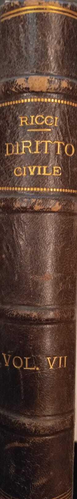 Corso teorio-pratico di diritto civile (volume VII) - Francesco Ricci - copertina