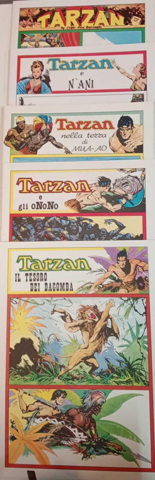 Tarzan. Lotto di n. 5 albi delle tavole domenicali dal n. 840 al n. 1010 - Edgar R. Burroughs - copertina
