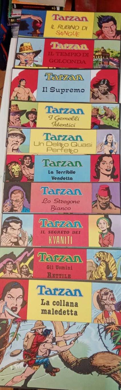 Tarzan. Lotto di n. 10 albi delle striscie giornaliere dal n. 4534 al n. 5148 - Edgar R. Burroughs - copertina