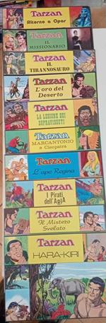 Tarzan. Lotto di n. 10 albi delle striscie giornaliere dal n. 7405 al n. 8112