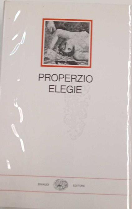 Elegie - Sesto Properzio - copertina