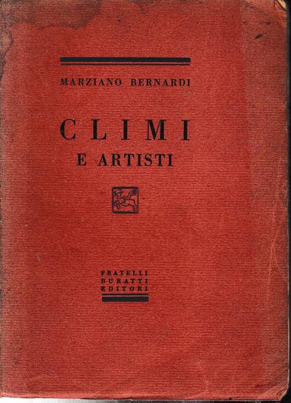 Climi e artisti. AUTOGRAFATO - Marziano Bernardi - copertina