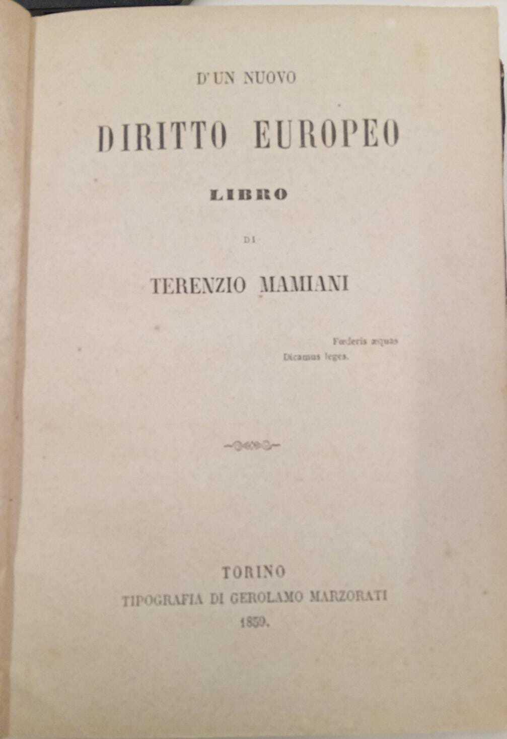 D'un nuovo diritto europeo