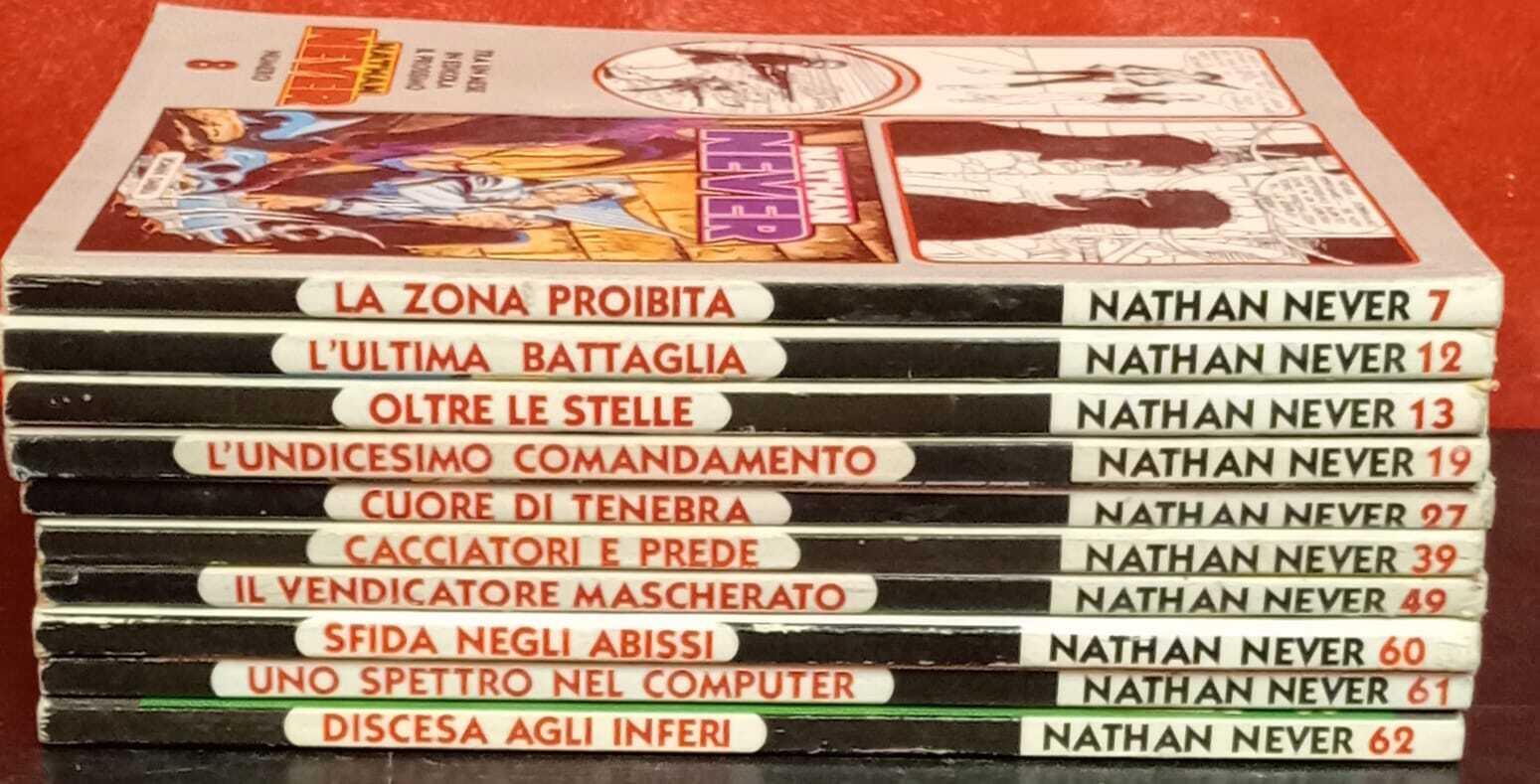 Nathan Never lotto. nn. 7,12,13.19.27.39.49,60,61,62