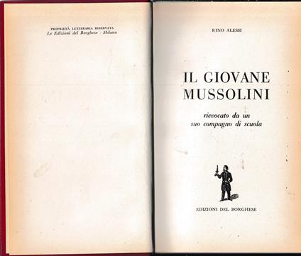 Il giovane Mussolini - Rino Alessi - copertina