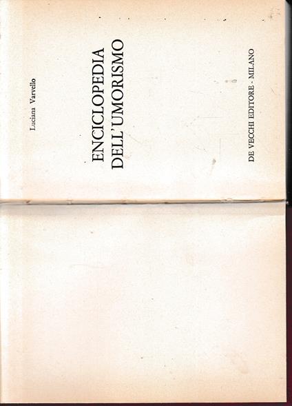 Enciclopedia dell'umorismo - Luciana Varvello - copertina