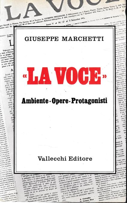 La Voce. Ambiente - Opere - Protagonisti - Giuseppe Marchetti - copertina