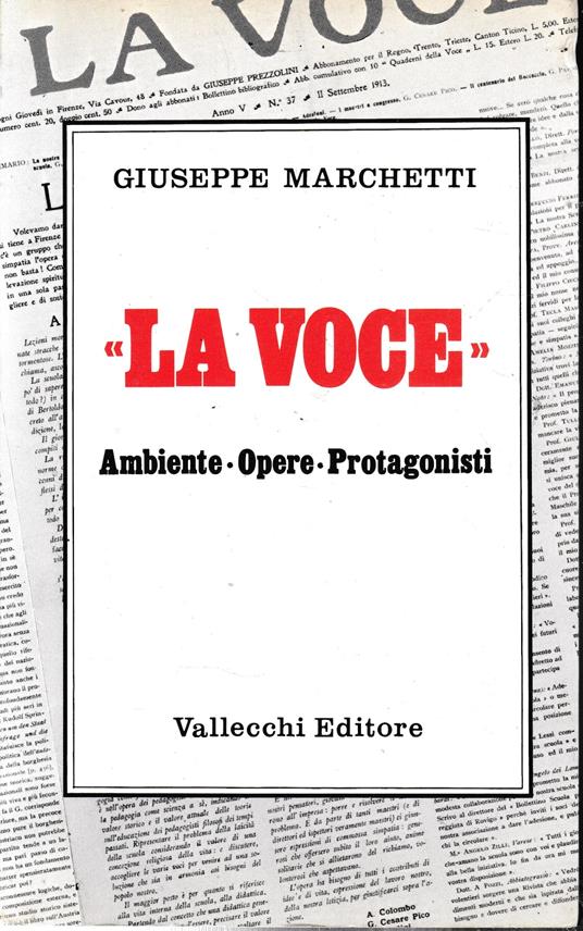 La Voce. Ambiente - Opere - Protagonisti - Giuseppe Marchetti - copertina