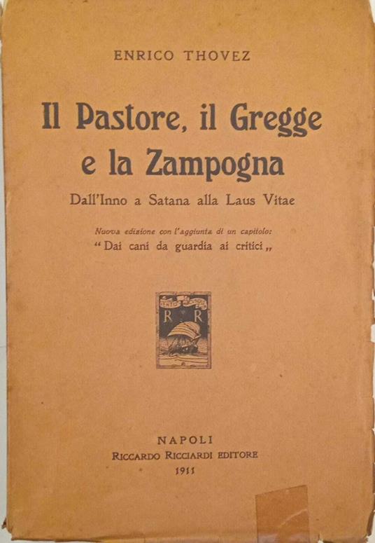 Il pastore, il gregge e la zampogna - Enrico Thovez - copertina