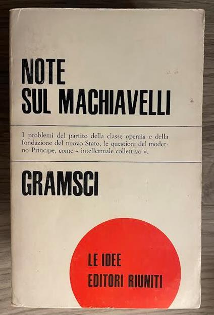Note sul Machiavelli - Antonio Gramsci - copertina