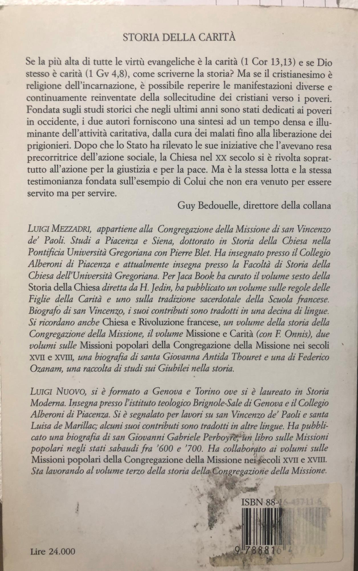 Storia della carità