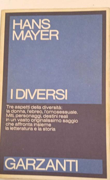I diversi - Hans Mayer - copertina