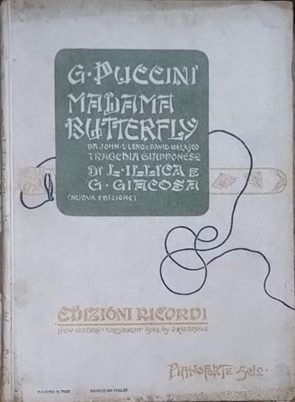 Madama Butterfly. Pianoforte solo - Giacomo Puccini - copertina