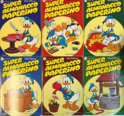 Lotto 6 fumetti Super Almanacco Paperino (da n° 20 a 25) - copertina