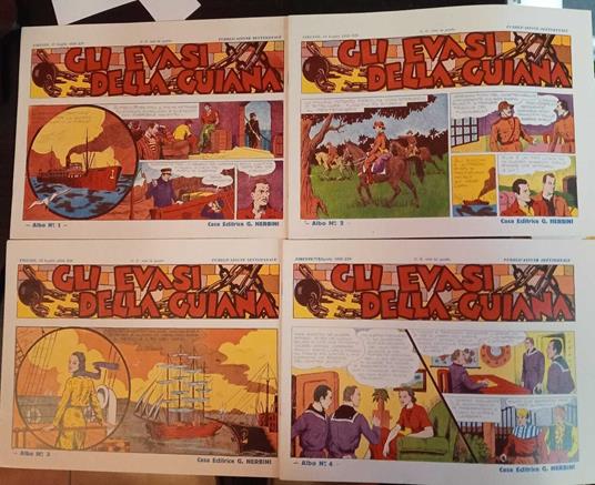 Gli evasori della Guiana. Albi dal n. 1 al n. 4. Ristampa anastatica - copertina
