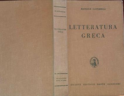 Letteratura greca - Raffaele Cantarella - copertina