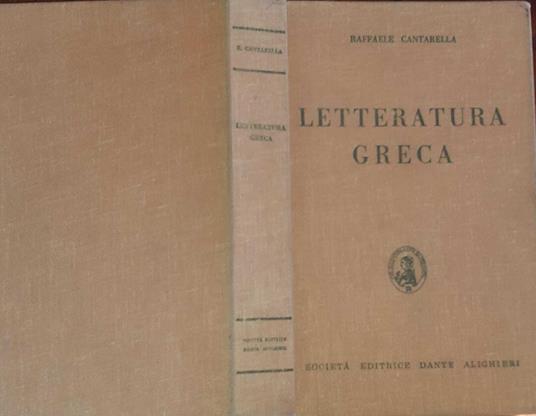Letteratura greca - Raffaele Cantarella - copertina