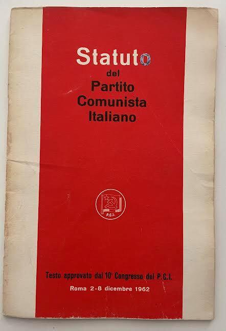 Statuto del Partito Comunista Italiano - copertina