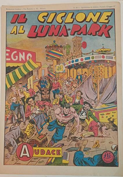 Albo Audace, originale n. 36. Il ciclone al Luna -Park - copertina