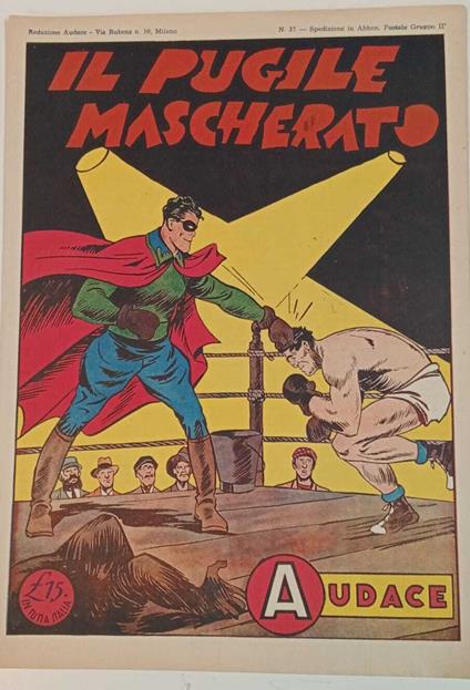 Albo Audace, originale n. 37. Il pugile mascherato - copertina