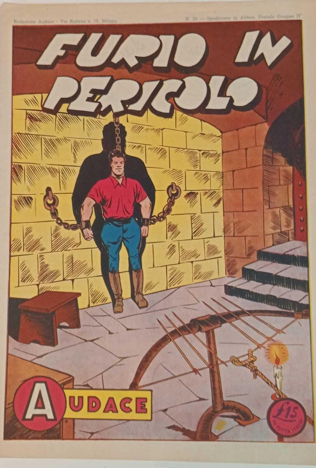 Albo Audace, originale n. 38. Furio in pericolo