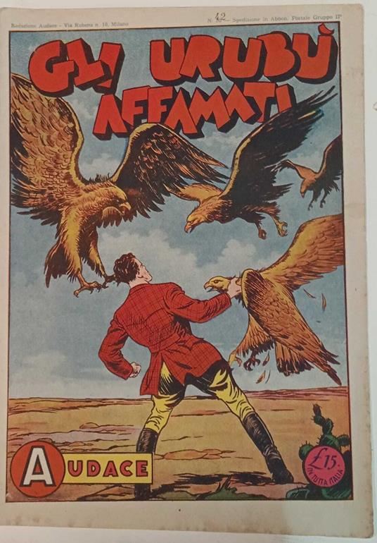 Albo Audace, originale n. 42. Gli urubù affamati - copertina