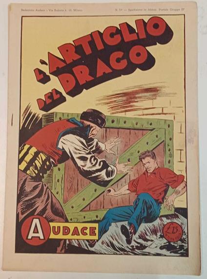 Albo Audace, originale n. 51. L'artiglio del drago - copertina