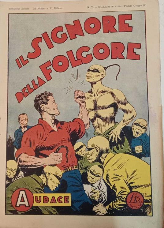Albo Audace, originale n. 53. Il signore della folgore - copertina