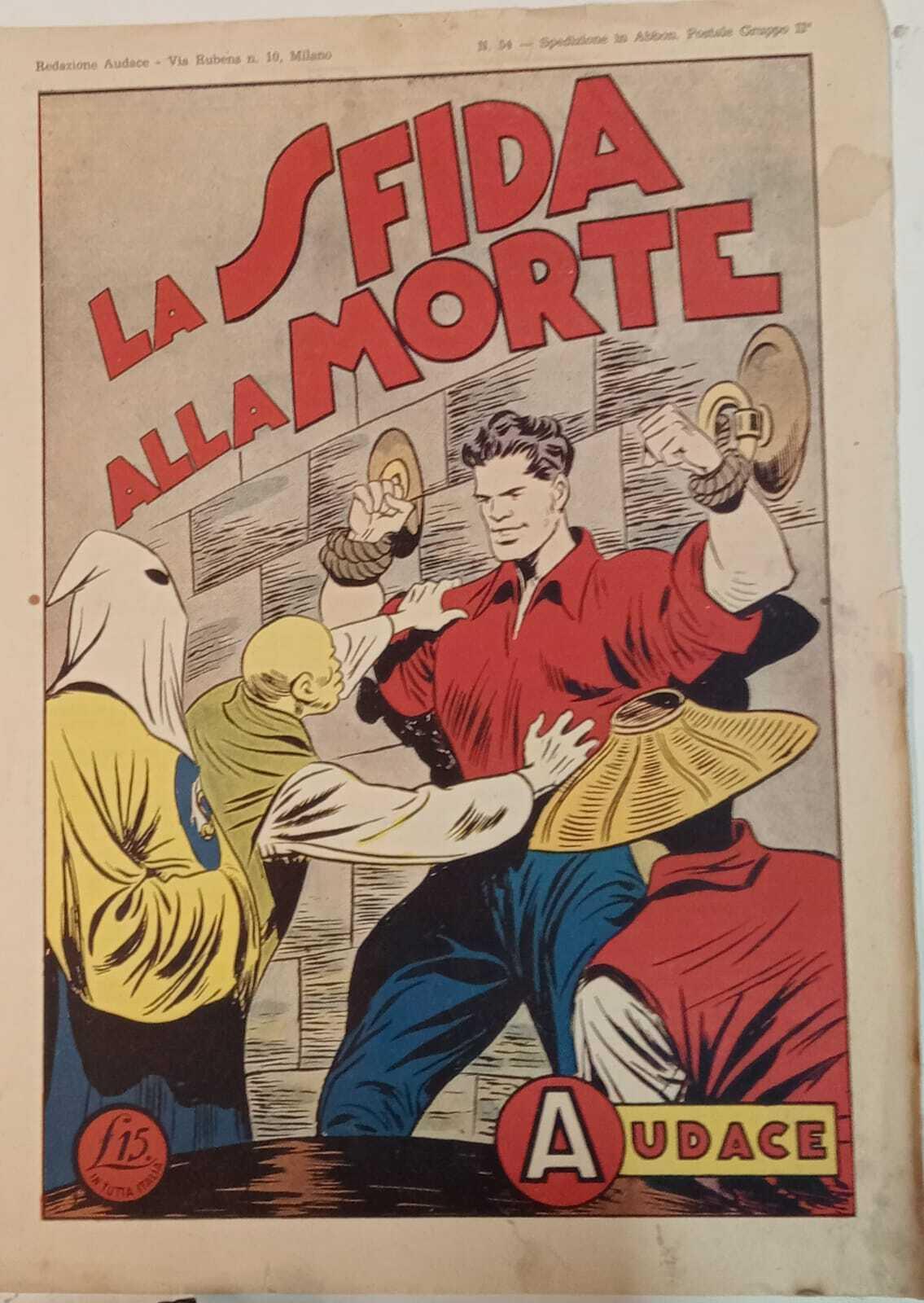 Albo Audace, originale n. 54. La sfida alla morte